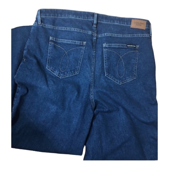 Calvin Klein jeans hi rise straight fit distressed frayed hem jeans size 16W new - Picture 11 of 16